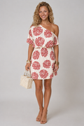 Lunoria | One-Shoulder Jurk met Opvallende Print en Luchtige Pasvorm