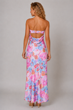 Lunoria | Florale Bandeau Maxijurk met Elegante Pasvorm
