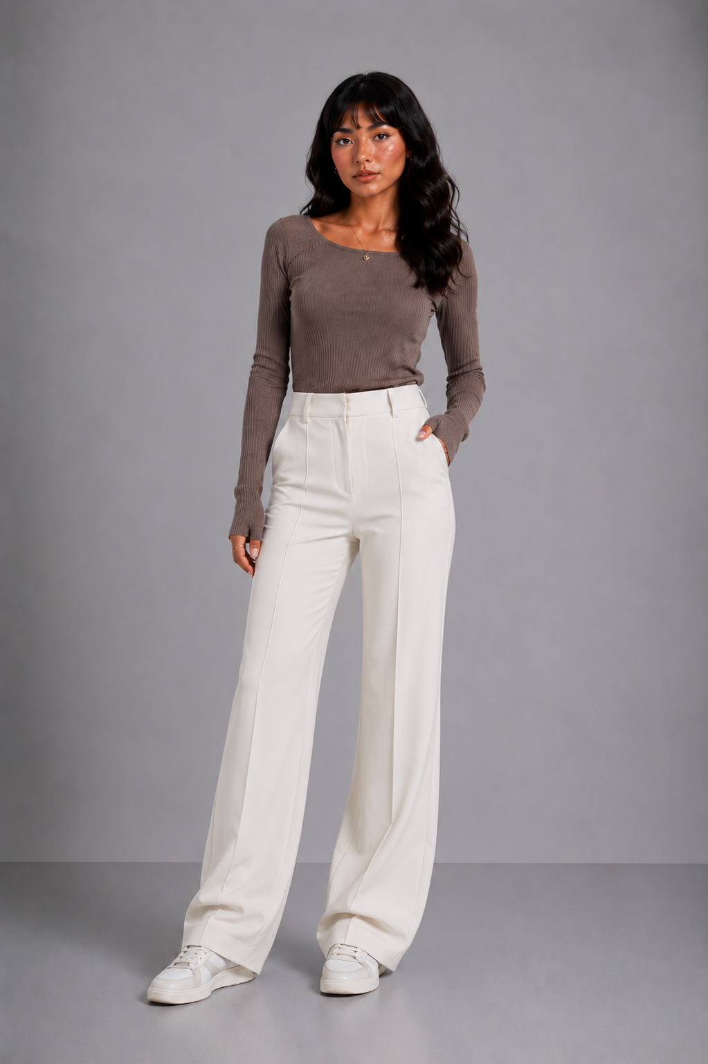 Lunoria | Hoge Taille Pantalon met Elegante en Tijdloze Pasvorm