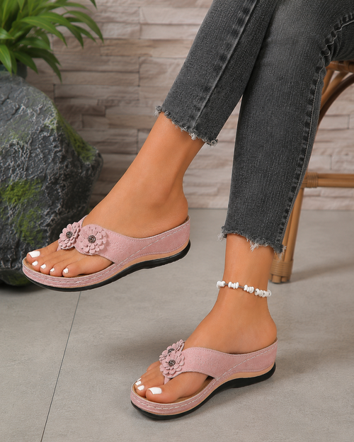 Lunoria | Elegante Bloemen Slippers voor Zomerdagen