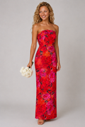 Lunoria | Florale Bandeau Maxijurk met Elegante Pasvorm