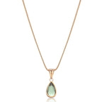 Lunoria | Goudkleurige Ketting met Olijfsteen Hanger