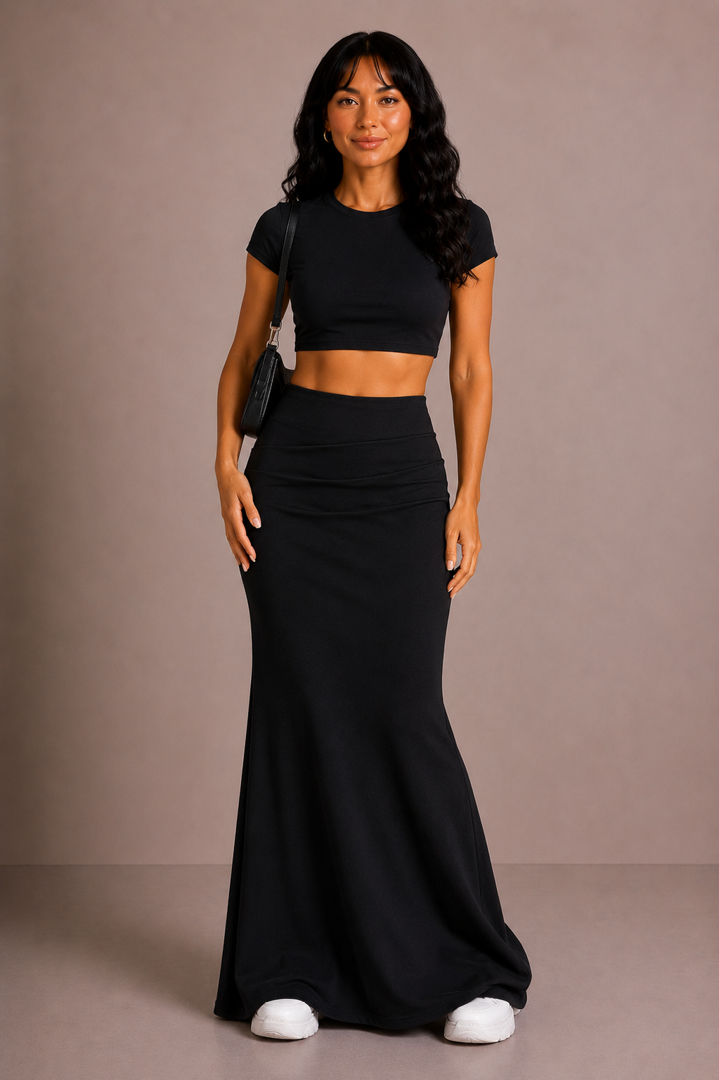 Lunoria | Maxi Rok met Hoge Taille en Flared Pasvorm