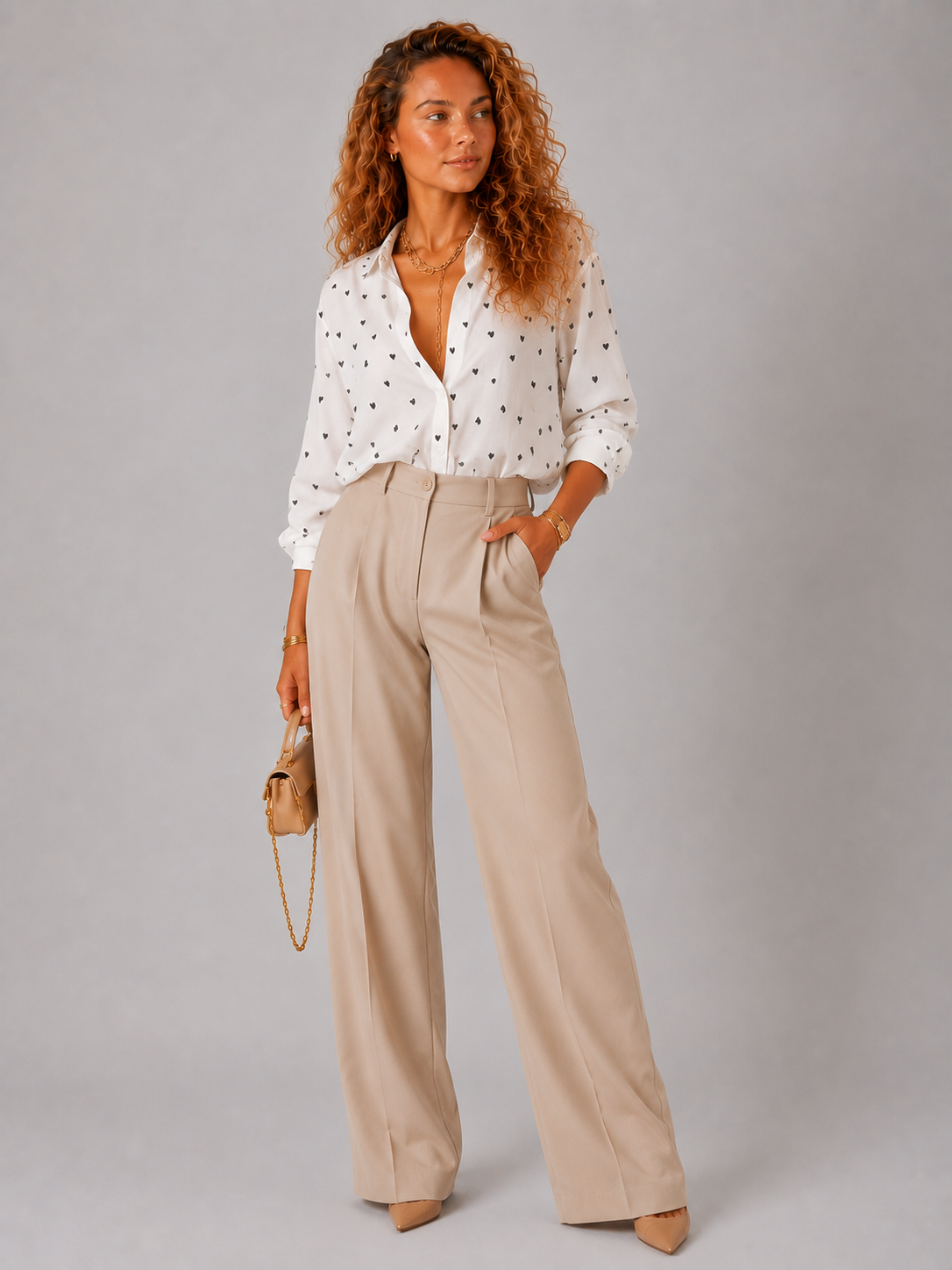 Lunoria | Elegante Blouse met Tijdloze Pasvorm en Verfijnde Details