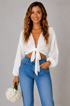 Lunoria | Luchtige Kimono met Striksluiting en Boho Uitstraling