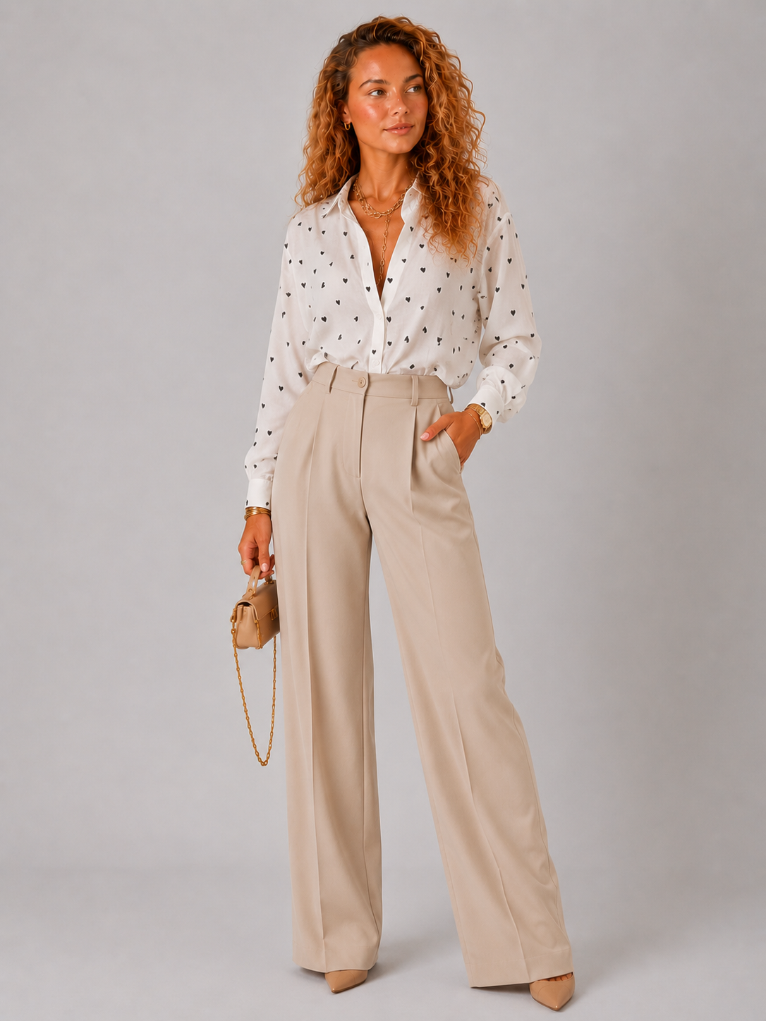Lunoria | Elegante Blouse met Tijdloze Pasvorm en Verfijnde Details
