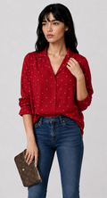 Lunoria | Vrolijke Polkadot Blouse voor Dames