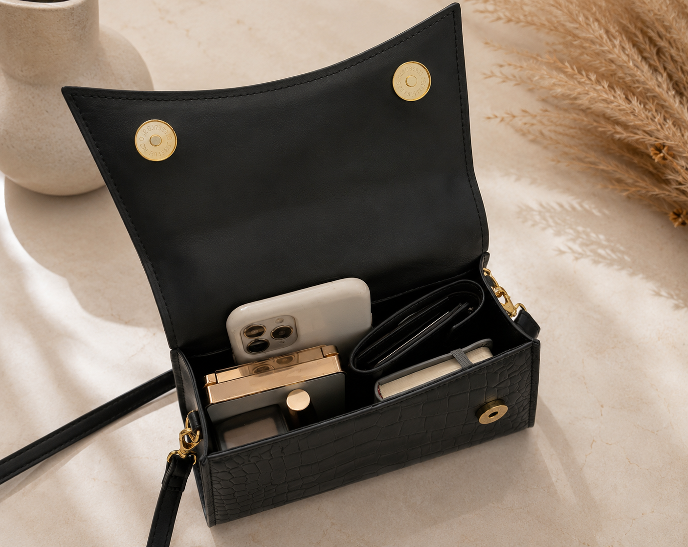 Lunoria | Elegante Crossbody Handtas van Hoogwaardig PU-Leer