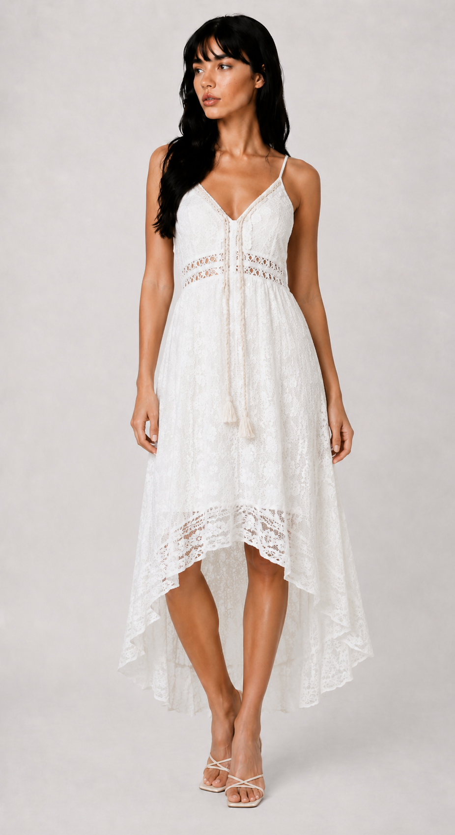 Lunoria | Boho Maxi Jurk met Elegante V-Hals en Luchtige Pasvorm