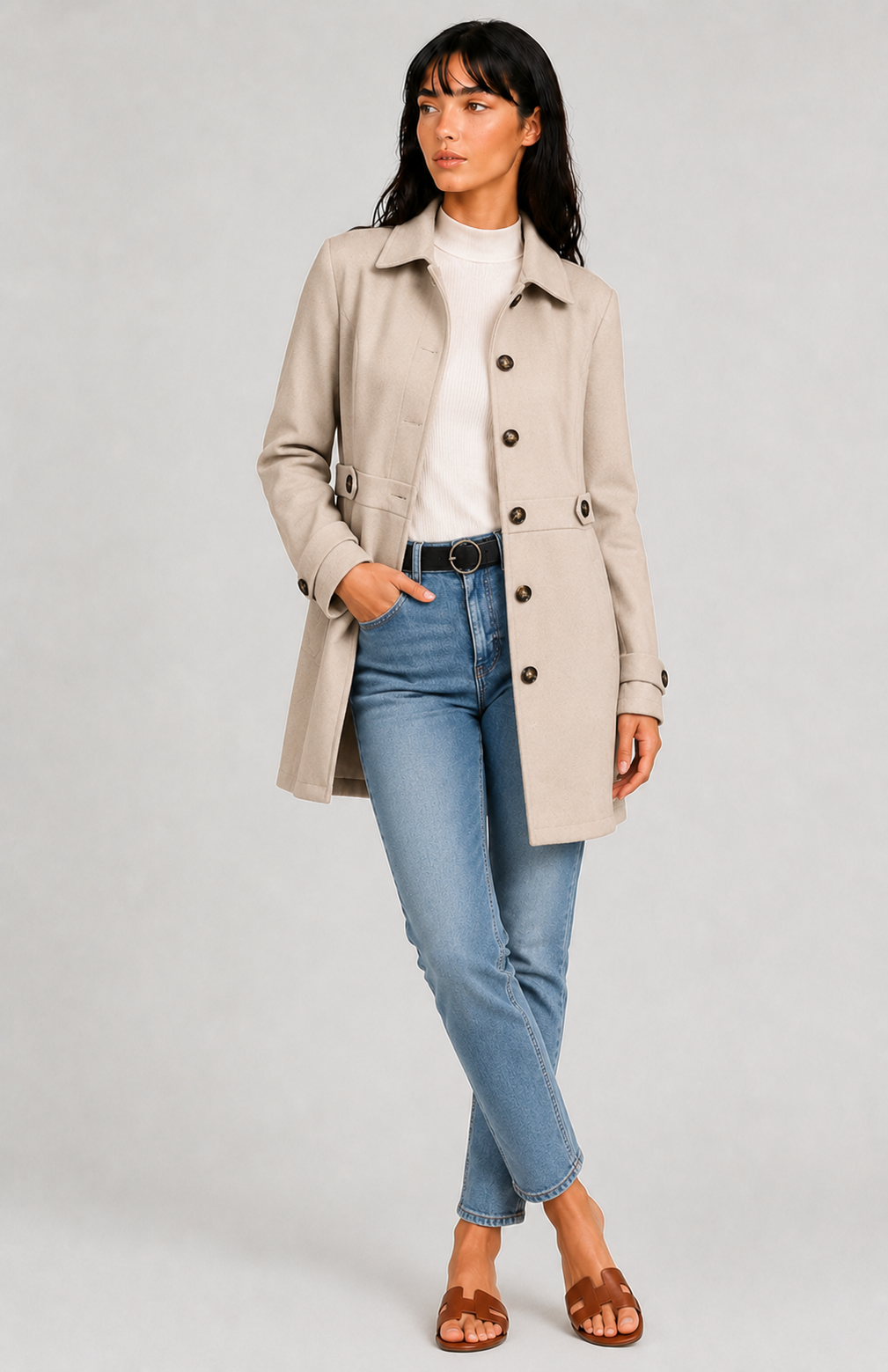 Lunoria | Elegante Trenchcoat met Tijdloos Design en Comfortabele Pasvorm
