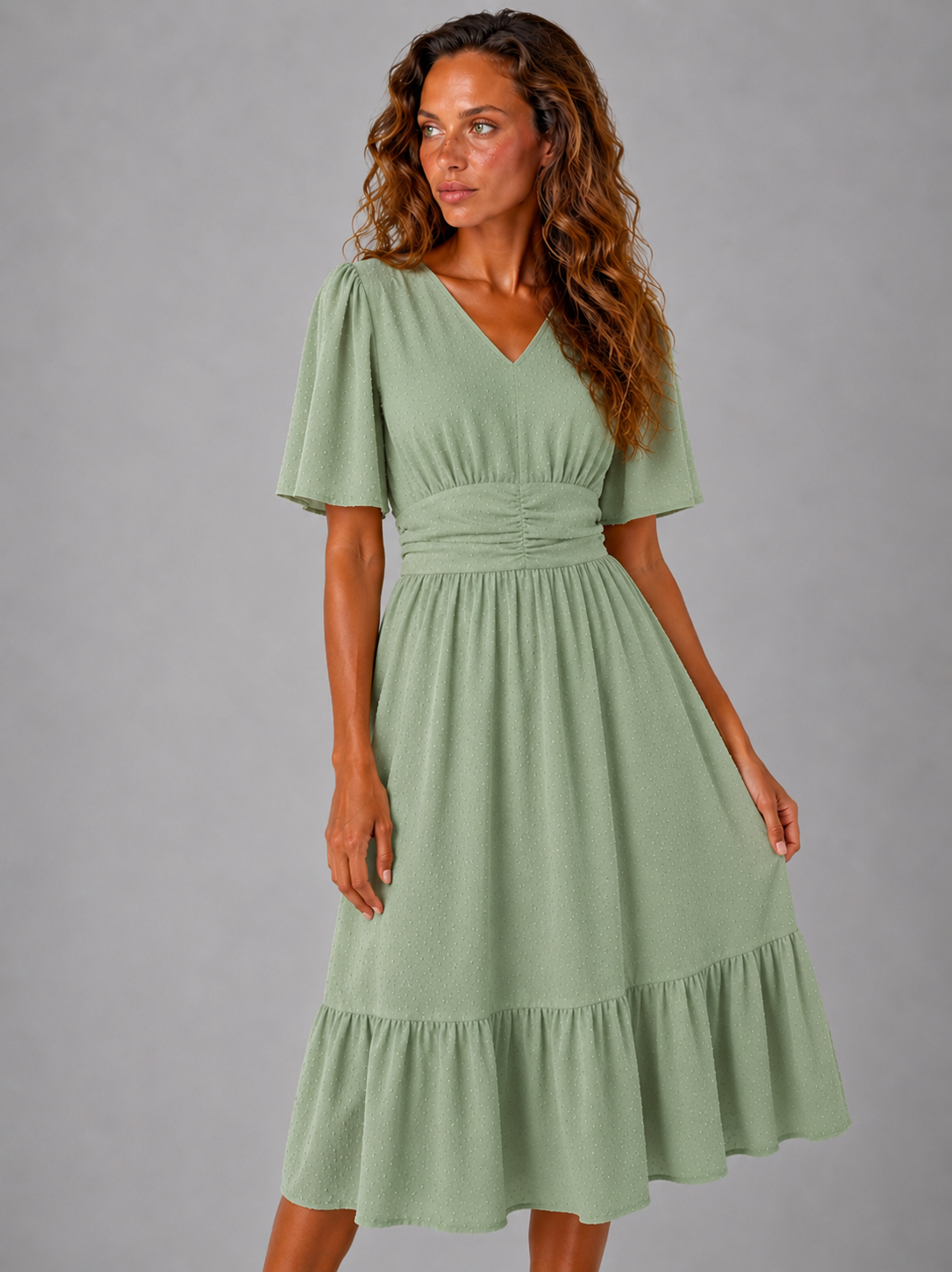 Lunoria | Wikkel Maxi Zomerjurk met Tailleceintuur en Elegante Pasvorm
