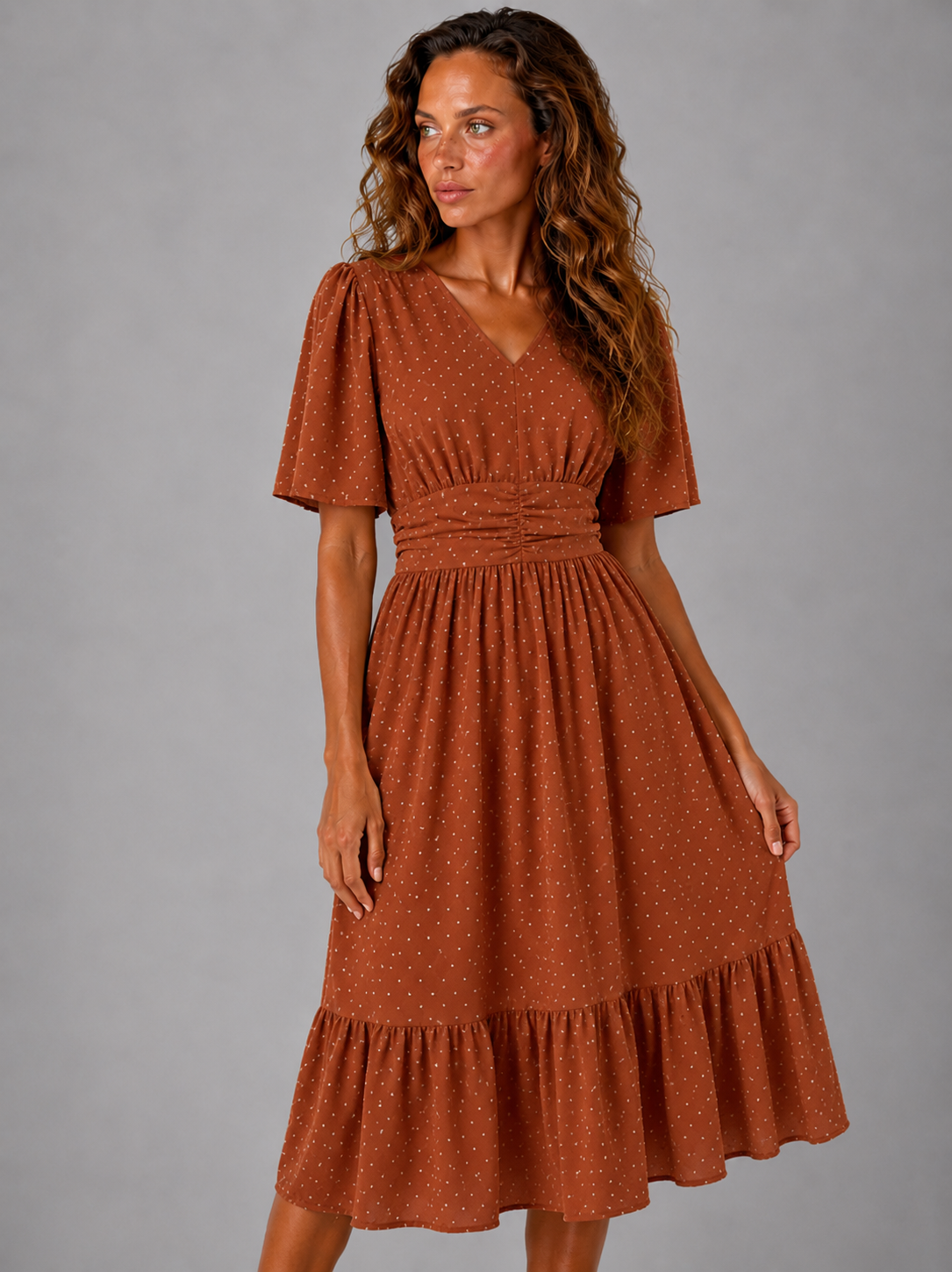Lunoria | Wikkel Maxi Zomerjurk met Tailleceintuur en Elegante Pasvorm