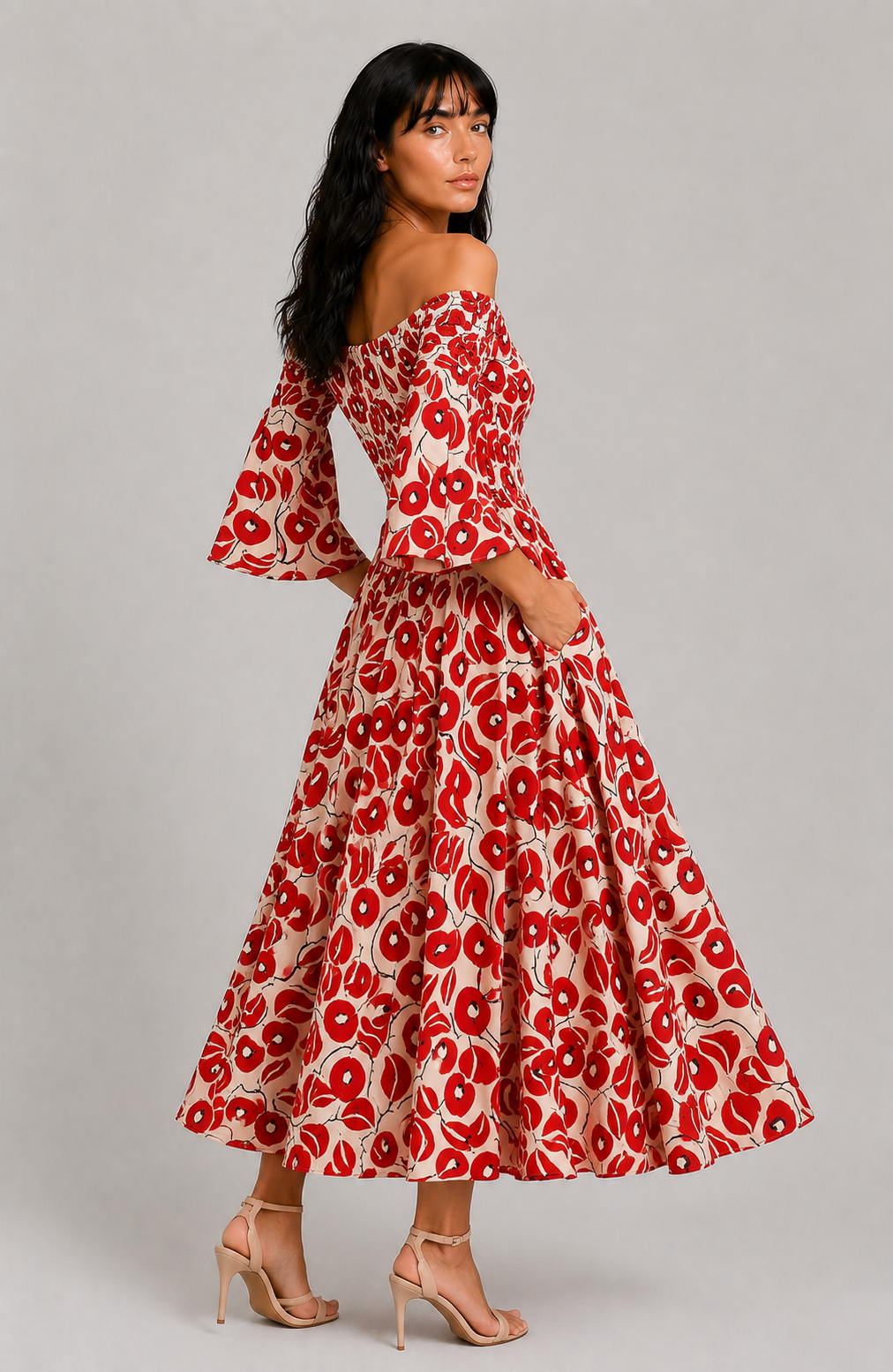 Lunoria | Maxi Jurk met Bloemenprint en Luchtige Pasvorm