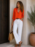 Lunoria | Elegante Dames Blouse met Lange Mouwen en Knoopsluiting