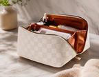 Lunoria | Luxe Make-up Tas met Slimme Indeling en PU-Leer