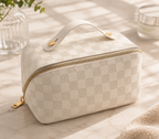 Lunoria | Luxe Make-up Tas met Slimme Indeling en PU-Leer