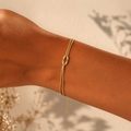 Lunoria | Minimalistische Liefdesknoop Armband