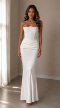 Lunoria | Strapless Corset Jurk met Flatterende Pasvorm