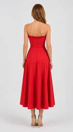 Lunoria | Romantische Maxi Zomerjurk met Bustier en Hartvormige Hals