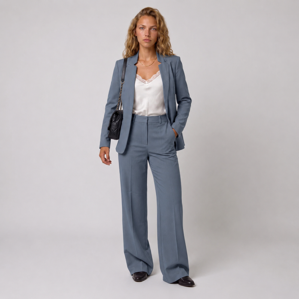 Lunoria | Dames blazer en broek set – tweedelig