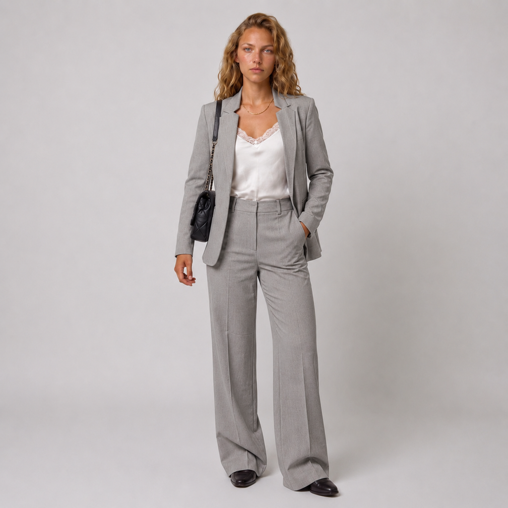 Lunoria | Dames blazer en broek set – tweedelig