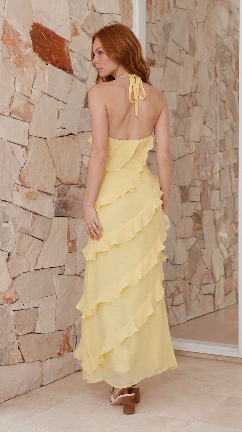 Lunoria | Maxi Ruffle Jurk Dames - Elegant en Stijlvol