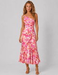 Lunoria | One-Shoulder Zomerjurk met Bloemenprint