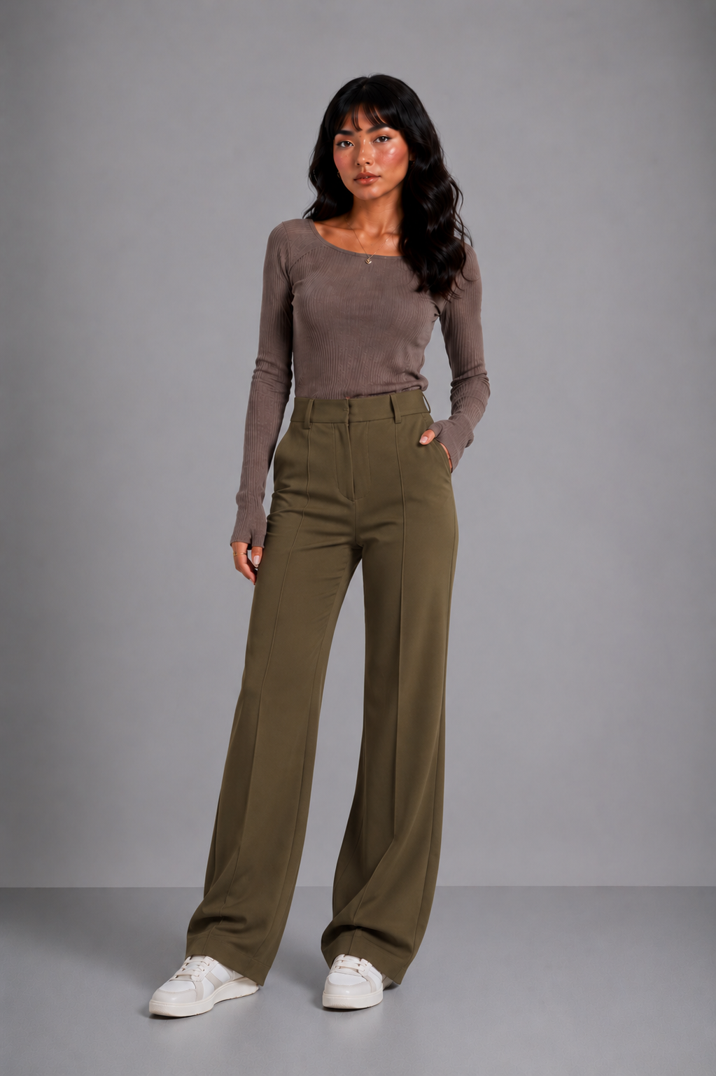 Lunoria | Hoge Taille Pantalon met Elegante en Tijdloze Pasvorm