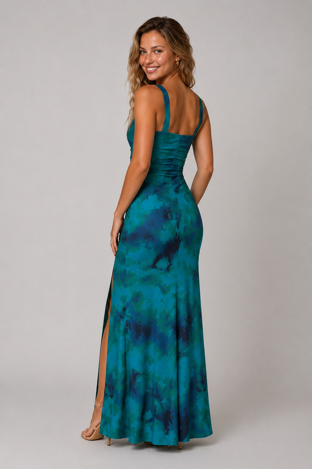 Lunoria | Elegante Maxijurk met Rugvetersluiting voor Zomerse Avonden